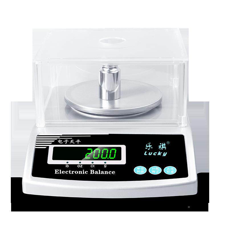 乐祺电子天平0.1黄g/0.01g/0.001秤精准天平秤高精密无品牌/珠g宝