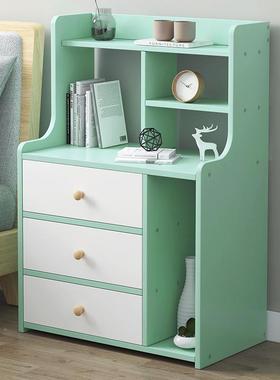 A10122床头柜北欧式卧室小桌储约物柜简现加高经代济型床边窄子小