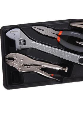 S025095件套活SHEFFIEL套动扳手大力钳2组合钢丝钳尖嘴钳大力钳装