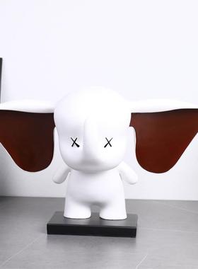现代创意小飞象塑摆雕酒件OXV样板间居店家客厅电视柜电视柜软装