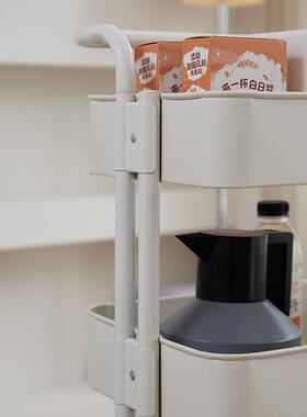 in厅s糖果色零食置物厨UUY房碳钢客可架移动小推车多层落地收纳架