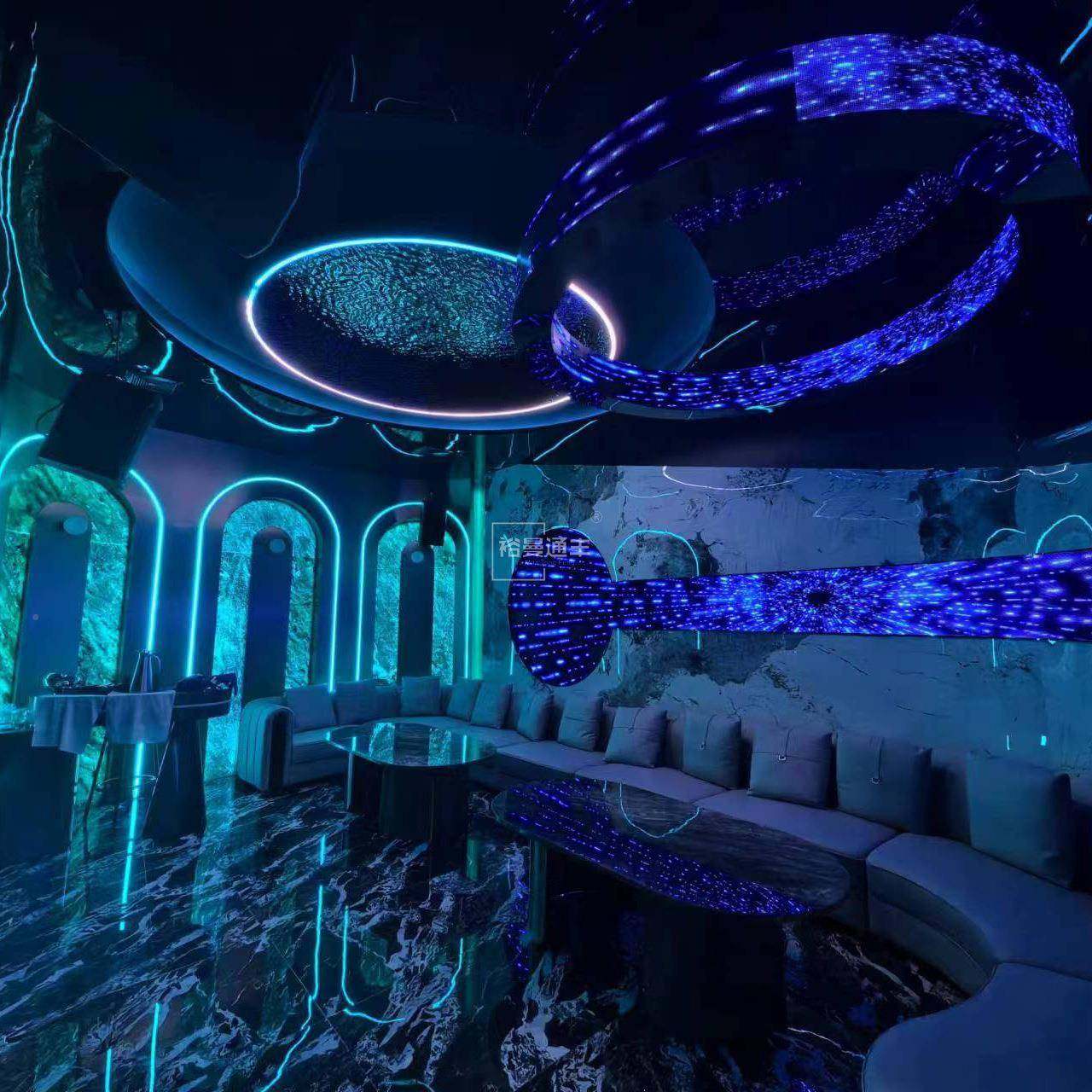 夜场酒K吧V包厢装修设YMTF24-3计圆形隔断背墙发光T不锈钢网景红,基础建材,屏风,淘宝优惠券,粉丝福利购,淘宝优惠卷