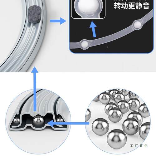 璃餐桌盘底座转芯轴家用饭转店实木大理石玻圆形985圆桌承子旋转