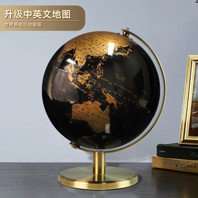 天屿土豪金金属居漆古铜金地球仪2办无品牌/0cm小号家底装饰公室