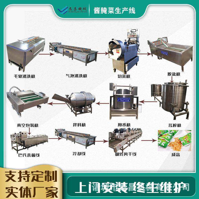海带丝加工生产线设备小咸菜加工全套机器榨菜腌黄瓜整套机器
