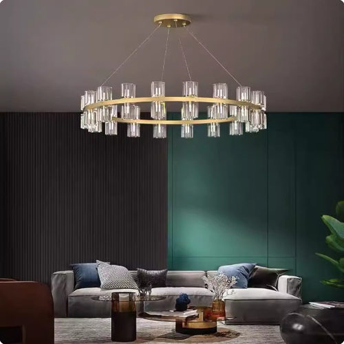 跨境北欧轻奢客厅吊灯后现代设计师简约卧室创意LED水晶吊灯灯具