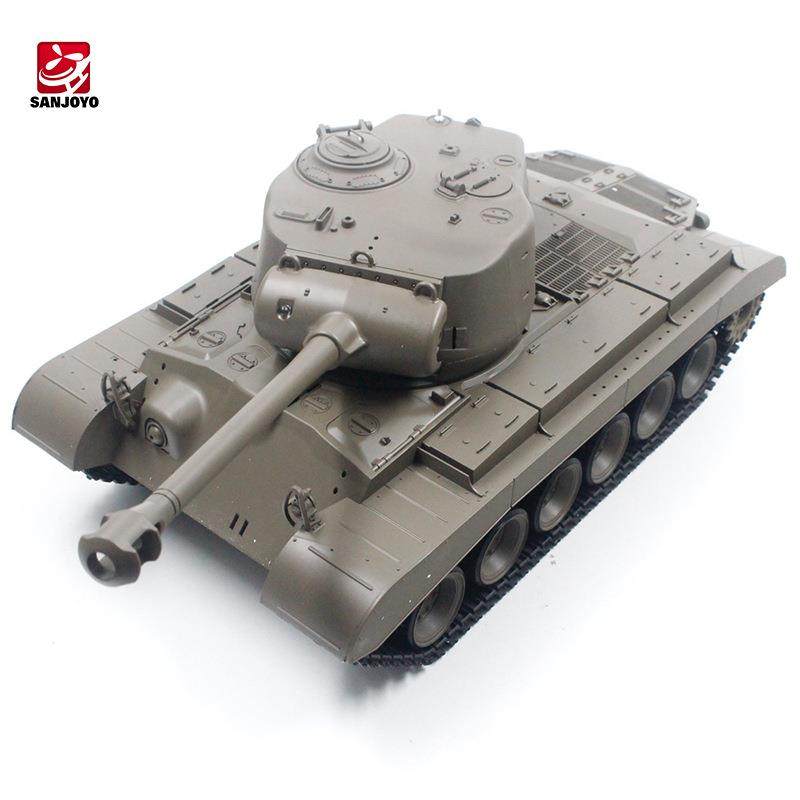 遥控坦克SJY-3838潘兴M26重型遥控坦克金属履带式模型玩具