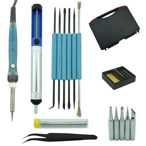 电烙铁套装恒温可调温110v套装工具欧规220V60W烙铁套装工具盒