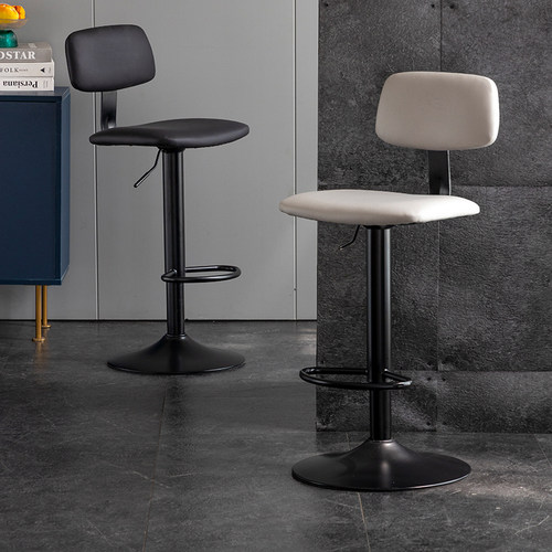 升降吧台椅家用简约靠背酒吧椅子前台收银台旋转高脚吧凳子岛台椅