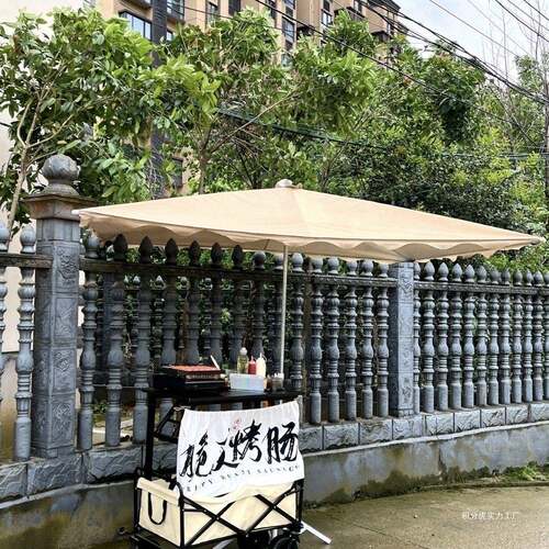 户外摆遮阳防晒雨498斜伞庭大伞加厚院伞长方形摊夜市挡摊排伞
