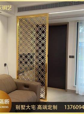 别雕花镂空屏风隔墅断铜铝45440厅风隔断中式经典屏梅花客厅玄客