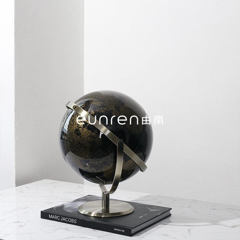 创意地球仪摆件办ECX公室桌面摆设书房办公桌酒柜现代家具装饰奢