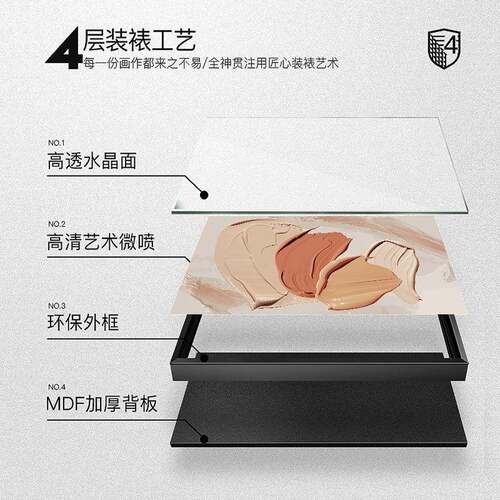 BQ679624现电表箱打装饰画免孔代简约餐厅遮客厅抽象壁画挡开关电