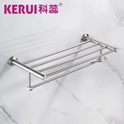 043不锈钢浴巾件毛架巾架拉236丝酒店浴室五金挂免打孔卫生间置物