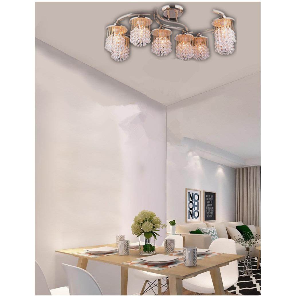 厅欧式K水晶灯LED厅水晶蜡8119-8烛吊灯简约客卧室书房餐水9晶灯,家装灯饰光源,餐厅吊灯,淘宝优惠券,粉丝福利购,淘宝优惠卷