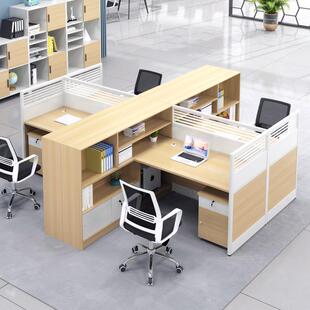 子办公桌公室桌办HL-BGZ-3储物教办师公桌屏风隔断卡座桌椅组合套