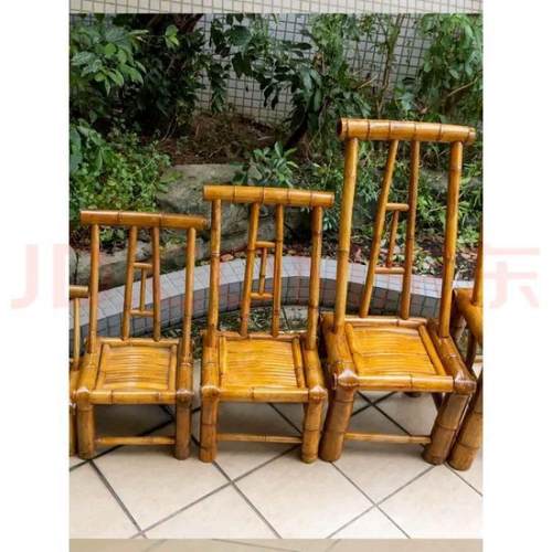 HF老式传统背竹椅式中靠椅SGE煮茶复古纯手工家凳子竹编椅用子