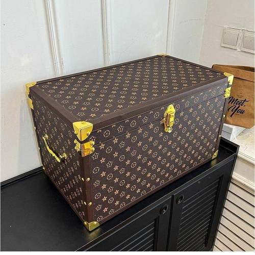 复古样手箱印欧提式五角花收纳箱板房衣无品牌/帽间摆家居储物箱