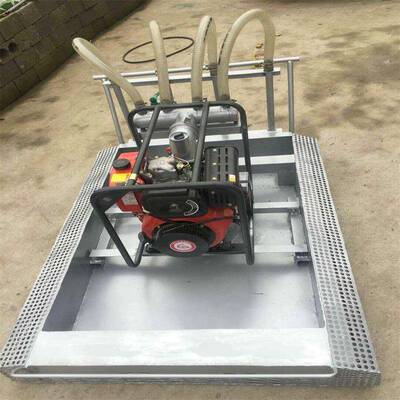 浮式挖藕机VCS船筒式莲藕收获机7.5马力塘15马池力汽油挖藕机