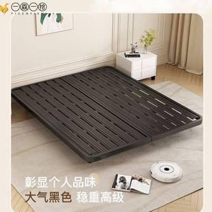 排骨架约家用铁艺床日多种式简无子床头悬浮床架子加厚单人双人铁