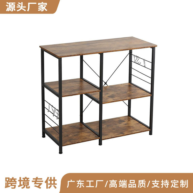 厨房落地三层微波炉置物架