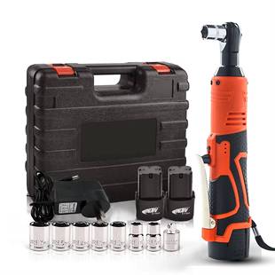 12V电动棘轮扳拐手锂充电式90度ITN角向电电动扳手直角弯器弯头扳