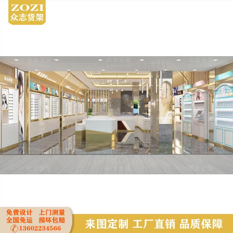 新款美瞳店DFR45685靠高柜时精品眼镜壁挂式尚璃展墙示柜太阳镜玻