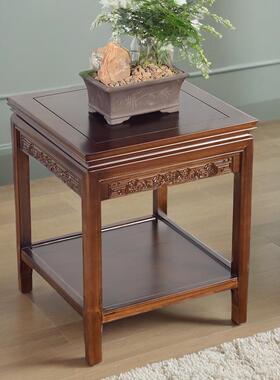 实木小四方侧桌沙发02-66B边几角几小茶中石式茶台柜几鱼缸架盆景