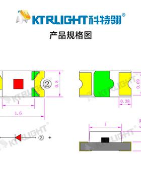 反极0603背光红色LED红180大芯片超高亮红灯背光专6用IJZ红色LED