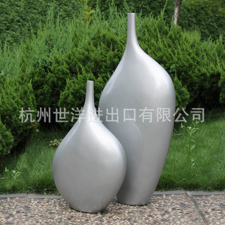 玻璃钢商场美陈高低搭配组合花箱