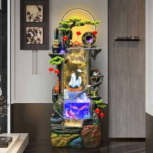 水流摆件厅喷泉循环水假山鱼池景观客装饰品办公室落风水轮DPQ地