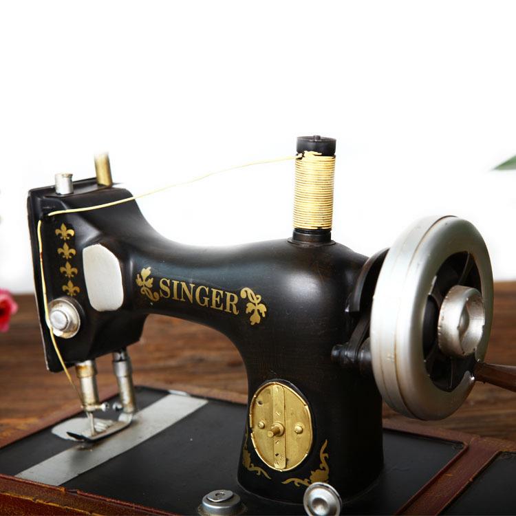 中式复古缝饰机纫铁艺铁皮模型件潮SDMC270服装店软摆装橱窗仿古