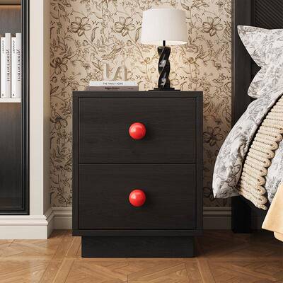 中古风实木2床头柜家用卧室复古储物柜小型柜简约床边收纳510020