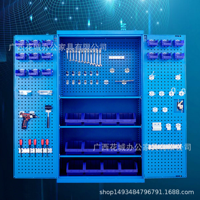 重型双开门加厚抽屉式工具柜