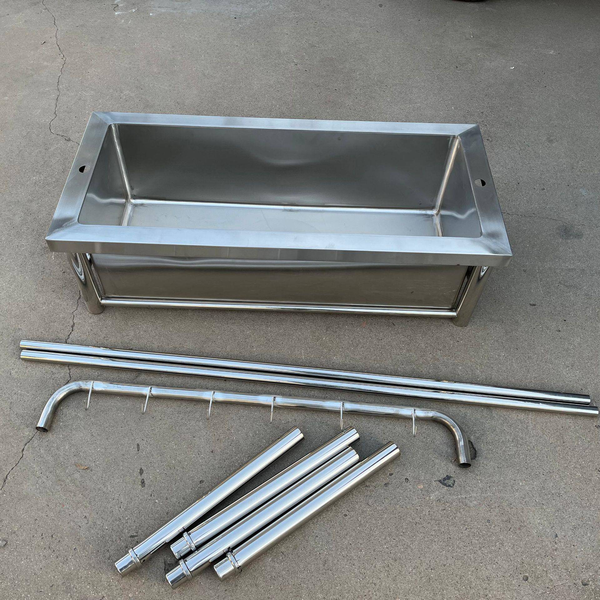 34不锈0钢拖把槽池不锈钢拖布厂家水长方形拖池商场学校用食堂带