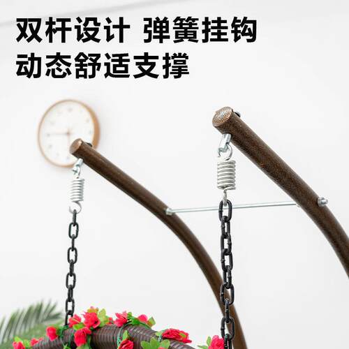 吊篮阳摇椅家用吊1床懒人秋千室双人吊椅内篮椅子台摇椅三件套