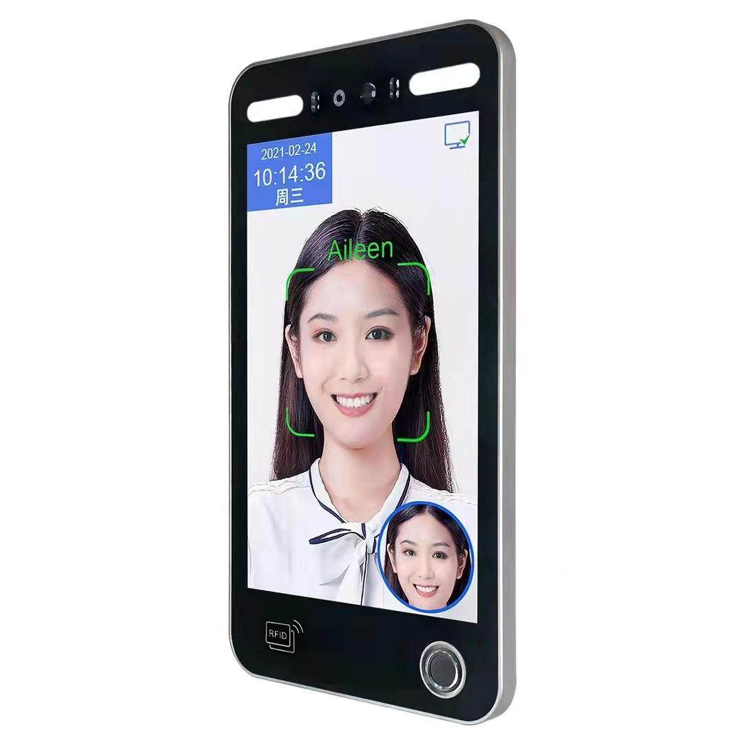 10寸屏指纹密码刷卡动态门脸识别禁公机指AI10F纹人考勤机办室门