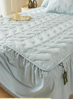 A类全棉裙单件纯棉棉加厚夹床罩床裙床款F97765HH防尘罩床套遮20