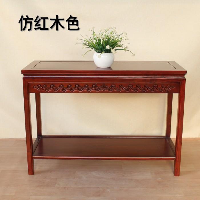 靠实木长条桌厅子客中式边桌边老榆木茶几墙窄边桌简约仿古角050