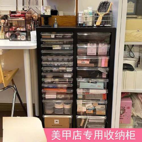 简约文件柜甲收美XIF纳储甲油胶柜抽屉式物柜烘焙模具资柜票据料