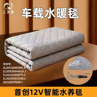 2026新款12V智能车载水暖电热水养毯超低电压100W高能效循环