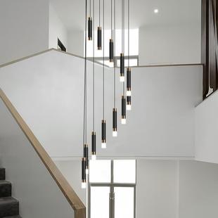 楼梯长吊灯2025楼年新现代简约别墅轻奢客厅oft网红l旋771款 转复