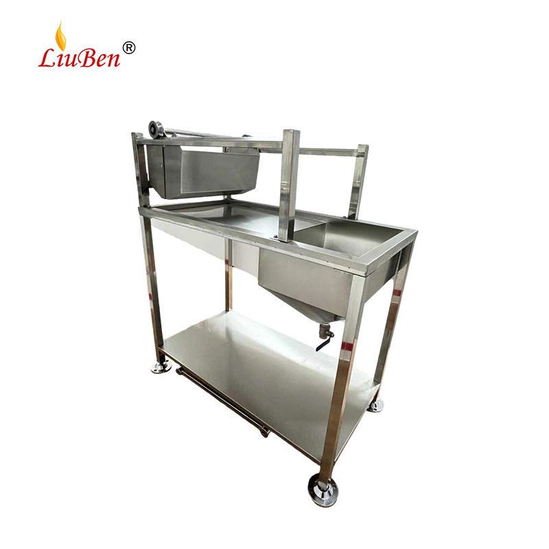 商用手摇甜甜圈奶油撒糖机 甜甜圈釉料装饰机 甜麦面包淋油工作台