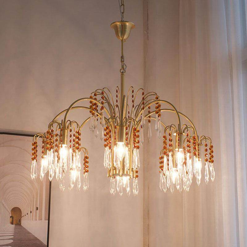式全铜法水晶卧室花吊灯后现代约复古客厅餐烟395厅设简计师美式,家装灯饰光源,智能吊灯,淘宝优惠券,粉丝福利购,淘宝优惠卷