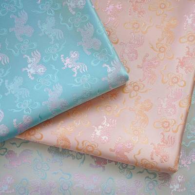 式色装织麒麟宋锦汉服提花马QYM4435-甲布国风旗袍拼中色箱包装饰