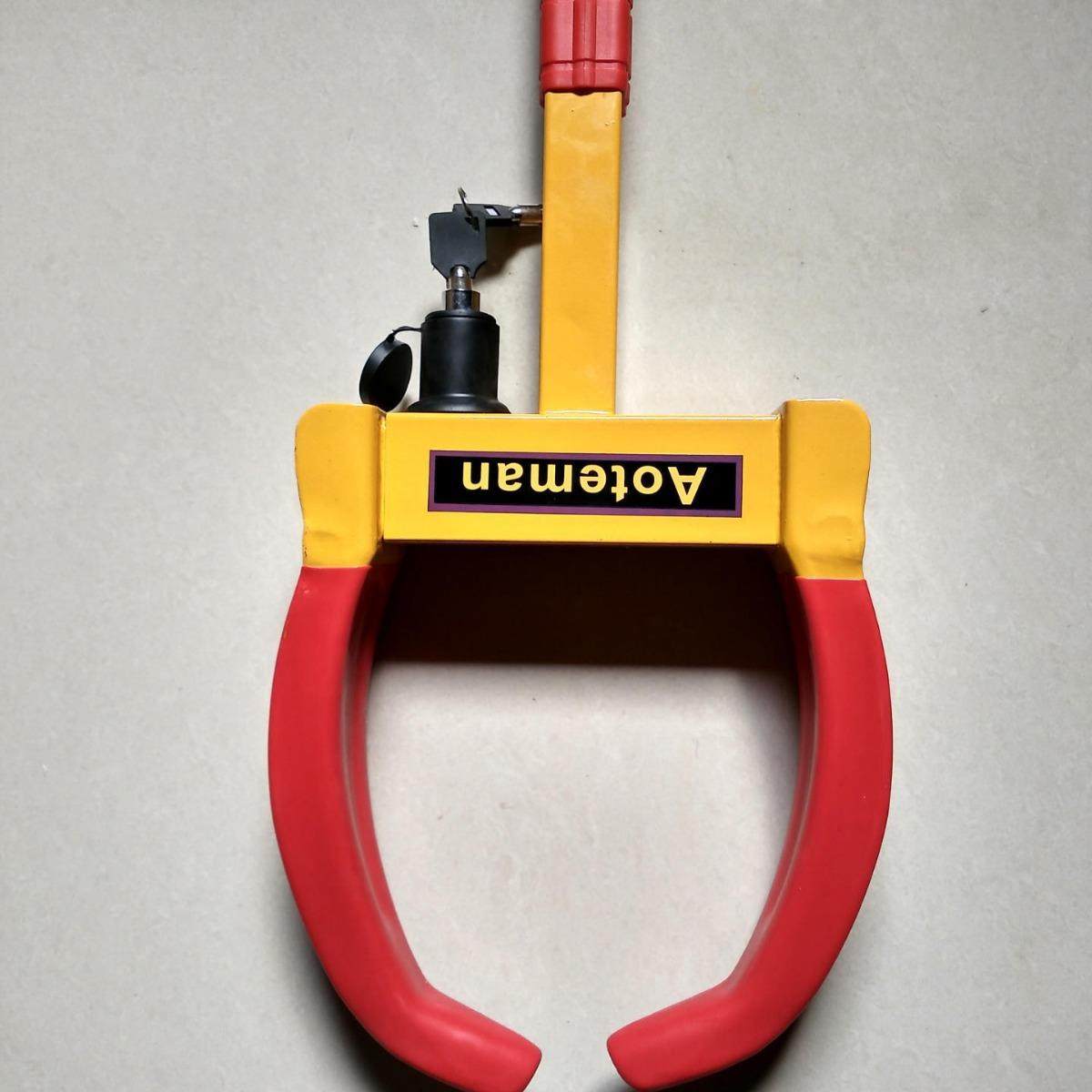 轮厂家直销汽车胎锁夹子锁虎钳车位锁加厚车牛角锁2012B防盗轮锁