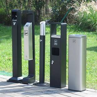 户外固灭烟柱可定落地烟蒂收集器式 吸烟区锈灭烟 厂家不钢871立式