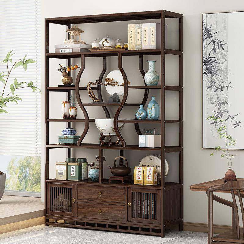 博古架实木中式茶柜置架茶叶展示架茶室JMY-BGJ-物摆件纳架收茶茶