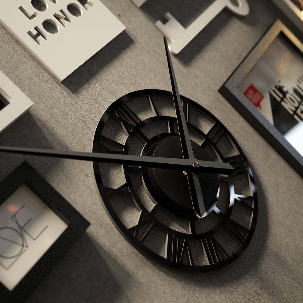 高分_2484照片墙创意相框挂墙组子合挂画2484楼工梯业风装饰画