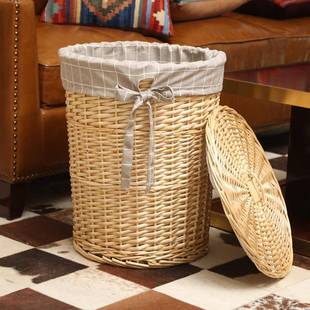 脏衣篮藤编纳筐带盖脏衣收篓柳编火锅348饭店家衣收服纳用框衣物